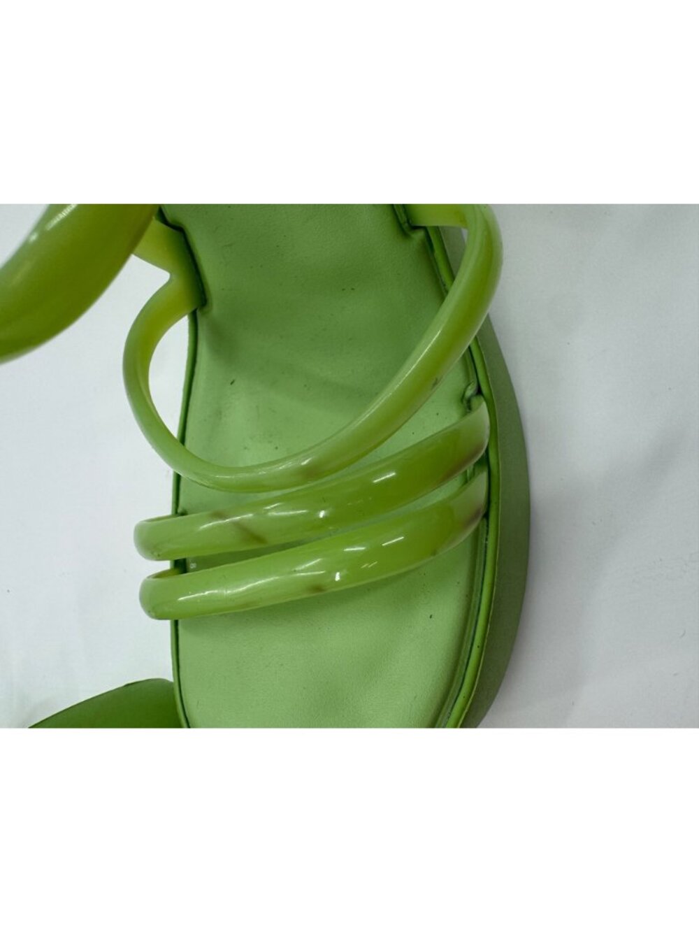 Melissa Jessie Womens Lime Green High Platform Sandals Size 9 - Picture 10 of 12